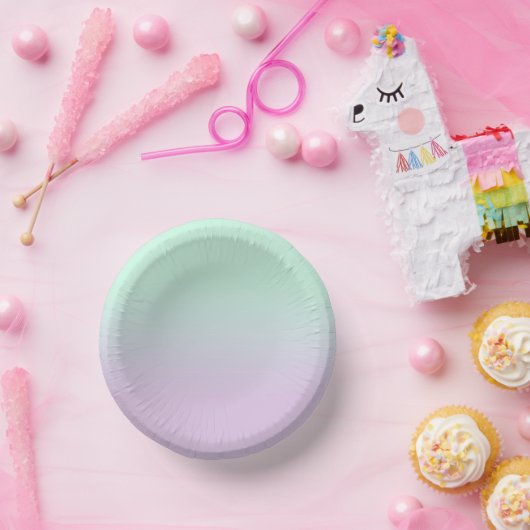 Bols En Carton Mint Esthétique Pastel Et Ombre Gradient Lilac (Fête)