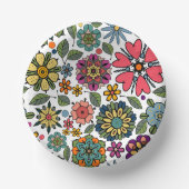 Bols En Carton Modern Retro Floral Drawing Seamless Pattern Art  (Recto)