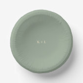 Bols En Carton Modern Sage Green Simple Monogram Wedding (Recto)