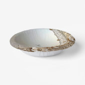 Bols En Carton Modern White Flowers Pearls (Angulaire)