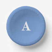 Bols En Carton Monogramme bleu de Cornflower blanc initial Cuisin (Recto)