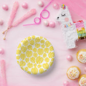 Bols En Carton Monstera - Citron jaune et blanc (Fête)