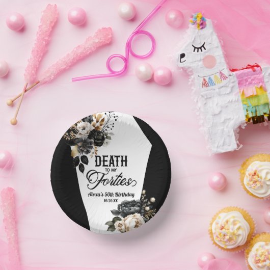 Bols En Carton Mort à mes quarante Floral 50e Anniversaire (Fête)