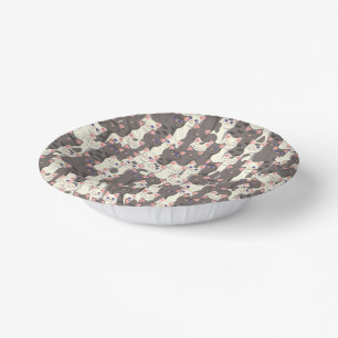 Bols En Carton Motif de chats blancs et gris