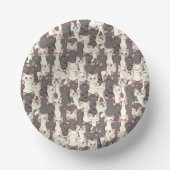 Bols En Carton Motif de chats blancs et gris (Recto)