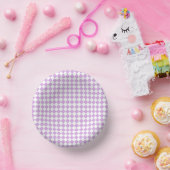 Bols En Carton Motif de vérification violet et blanc (Fête)