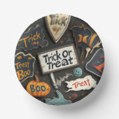 Bols En Carton Motif d'Halloween (Recto)