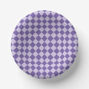 Bols En Carton Motif diamant à carreaux violets