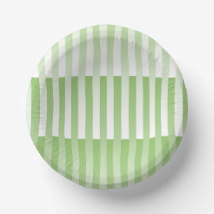Bols En Carton Motif rayé vert blanc