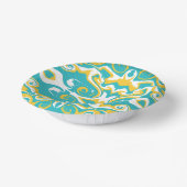 Bols En Carton Motif torride en Turquoise et Jaune (Angulaire)
