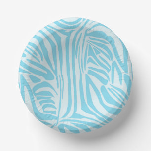 Bols En Carton Motif Zèbre Bleu