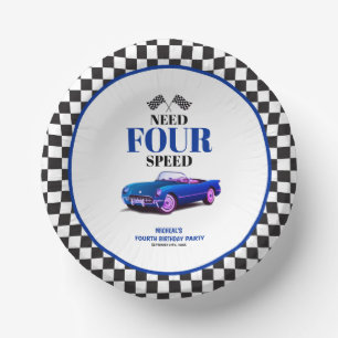 Bols En Carton Nécessité 4 Speed Sports Voiture Bleu Quatrième An