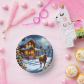 Bols En Carton Noël/Hiver Deer Lodge (Fête)