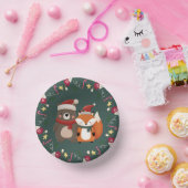 Bols En Carton Noël/hiver Mignonne Ours et renard (Fête)