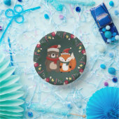 Bols En Carton Noël/hiver Mignonne Ours et renard (Fête)