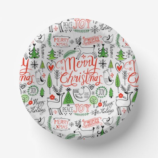 Bols En Carton Noël typographique (Recto)