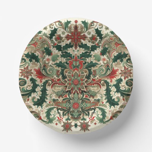 Bols En Carton Noël victorien/classique/Vintage (Recto)