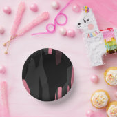 Bols En Carton noir rose et gris abstrait (Fête)