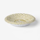 Bols En Carton Nom Joyeux Anniversaire Jaune Stripes Motif (Angulaire)
