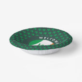 Bols En Carton Nom moderne Monogram Irish Flag Shamrock (Angulaire)