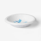 Bols En Carton Nom personnalisé Monogrammes Baby showers bleus An (Angulaire)