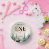 Bols En Carton Notre petit bûcheron Ours rouge 1er anniversaire (Fête)