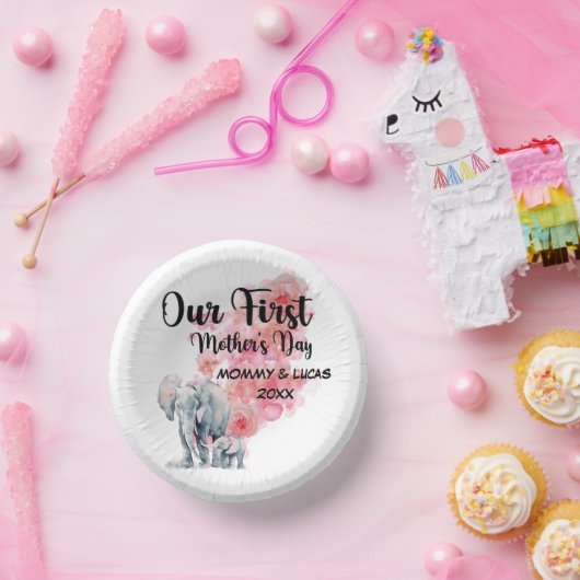Bols En Carton Notre Première Fête des Mères Maman et Eléphants B (Fête)