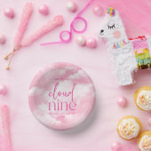 Bols En Carton Nous Sommes Sur Cloud Neuf Baby shower Rose (Fête)