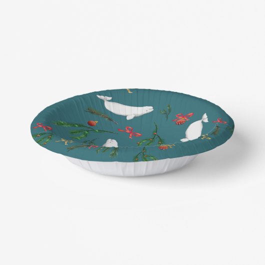 Bols En Carton O Noël Beluga Baleine Illustration Vacances (Angulaire)