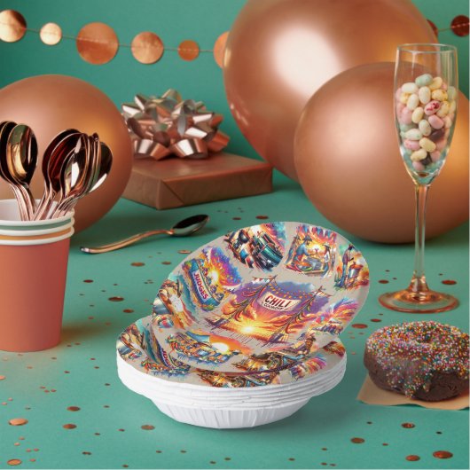 Bols En Carton Occidental Chili Cookoff Scènes 1 (Multi)