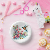 Bols En Carton OEuvre florale/printanière de colibri (Fête)