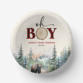 Bols En Carton Oh Boy Lumberjack Baby shower d'ours de forêt (Recto)