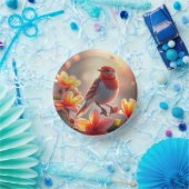 Bols En Carton Oiseau Orange Floral Floral (Fête)