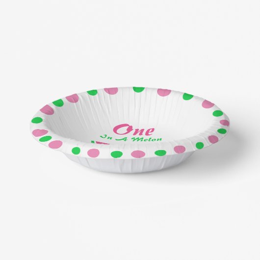 Bols En Carton One In A Melon 1er Anniversaire (Angulaire)