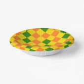 Bols En Carton Orange Yellow Green Checkered Pattern Design (Angulaire)