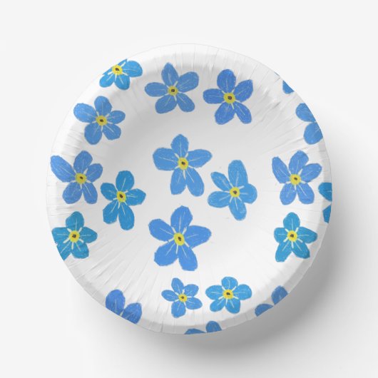 Bols En Carton Oubliez-moi pas Flowers Paper Bowl (Recto)