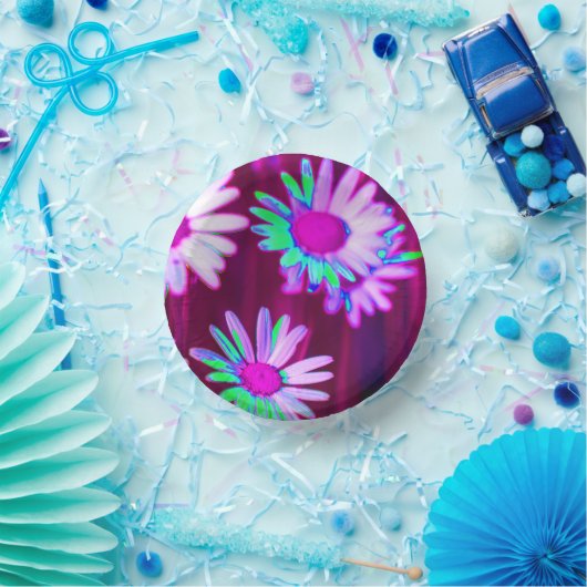 Bols En Carton Oxeye Daisy Meadow Pop Art Style (Fête)