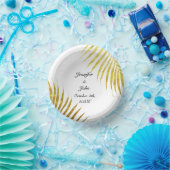 Bols En Carton Palm Tree Foliage or Feuille mignonne Mariage  (Fête)