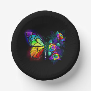 Bols En Carton Papillon arc-en-ciel