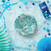 Bols En Carton Papillon sur soie verte avec perles (Fête)