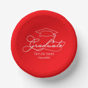 Bols En Carton Parti de la graduation rouge