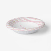 Bols En Carton Parties scintillant en or rose rayé points d'anniv (Angulaire)