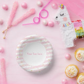 Bols En Carton Parties scintillant en or rose rayé points d'anniv (Fête)