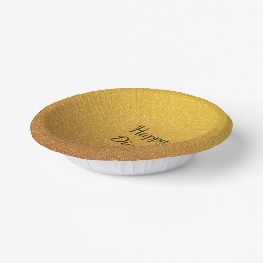 Bols En Carton Parties scintillant or Diwali Glam Diya Lampe flam (Angulaire)