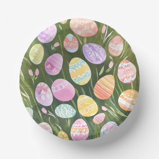 Bols En Carton Pastel Easter Eggs | Beautiful Spring Watercolor (Recto)