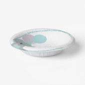 Bols En Carton Pastel Elephant Baby Girl Script Baby shower (Angulaire)