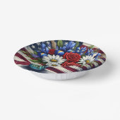 Bols En Carton Patriotique, floral en détresse (Angulaire)