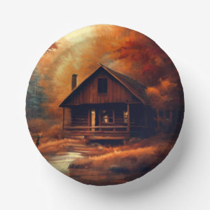 Bols En Carton Peinture d'automne/Halloween/rustique