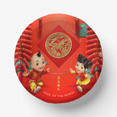 Bols En Carton Pétards traditionnels Cheval chinois Année PPB (Recto)