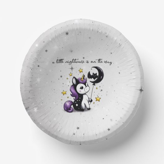 Bols En Carton Petit Baby shower Unicorn (Recto)